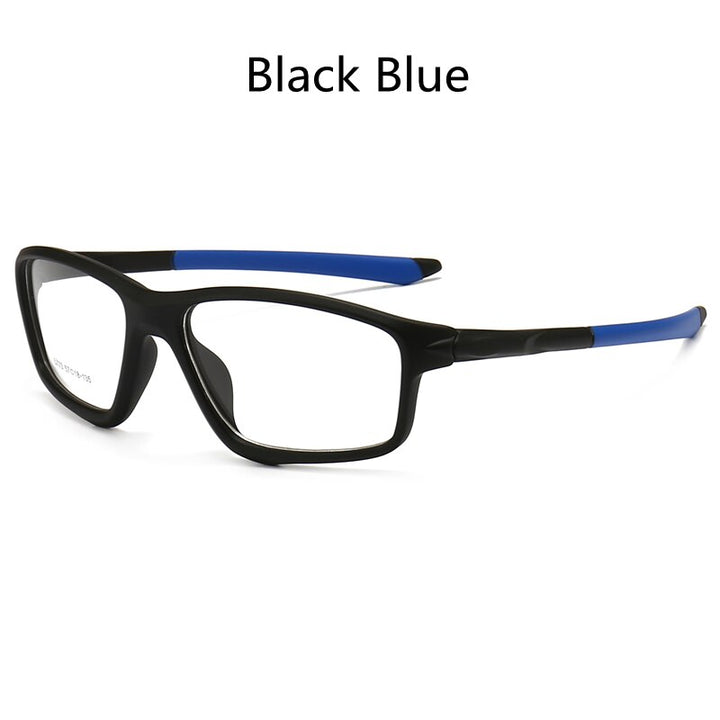 KatKani Men's Full Rim TR 90 Resin Frame Sports Eyeglasses 5773 Sport Eyewear KatKani Eyeglasses Black Blue  