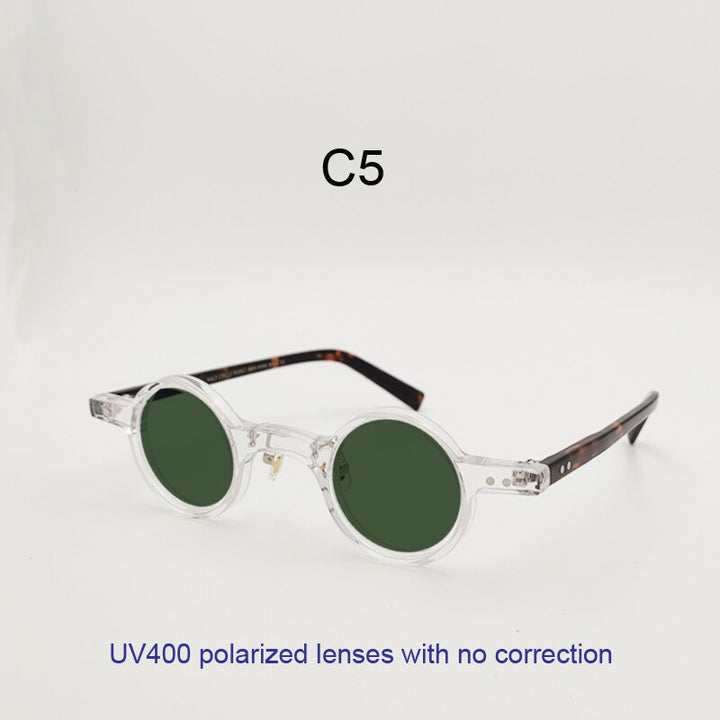Unisex Small Round Eyeglasses Acetate Frame Optional Customizable Lenses Frame Yujo C5 China 