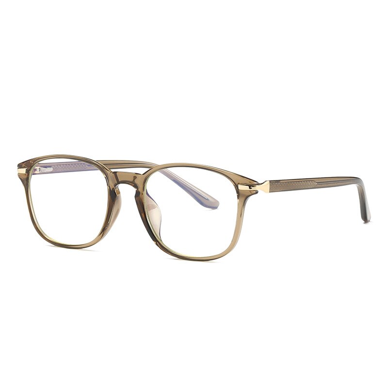Hotony Unisex Full Rim TR 90 Square Frame Eyeglasses 2047 Full Rim Hotony TRANSPARENT TEA  