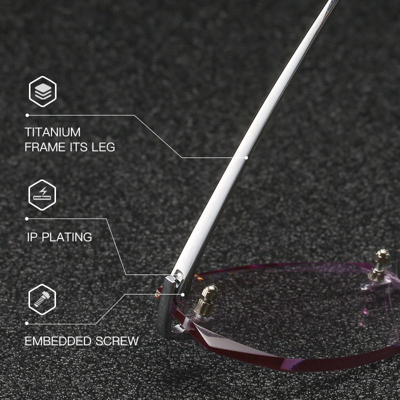 Zirosat 9037 Unisex Eyeglasses Pure Titanium Rimless Rimless Zirosat   