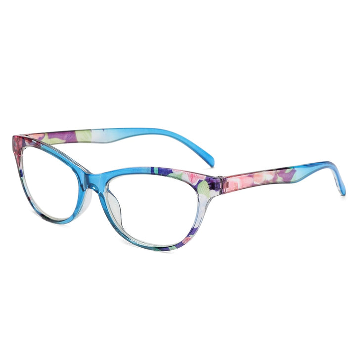 High-Definition Reading Glasses Unisex Ultralight Pc Frames Glasses Vision Care Eyewear +1.00~4.00 Reading Glasses Gootrades +100 Type 2- blue 