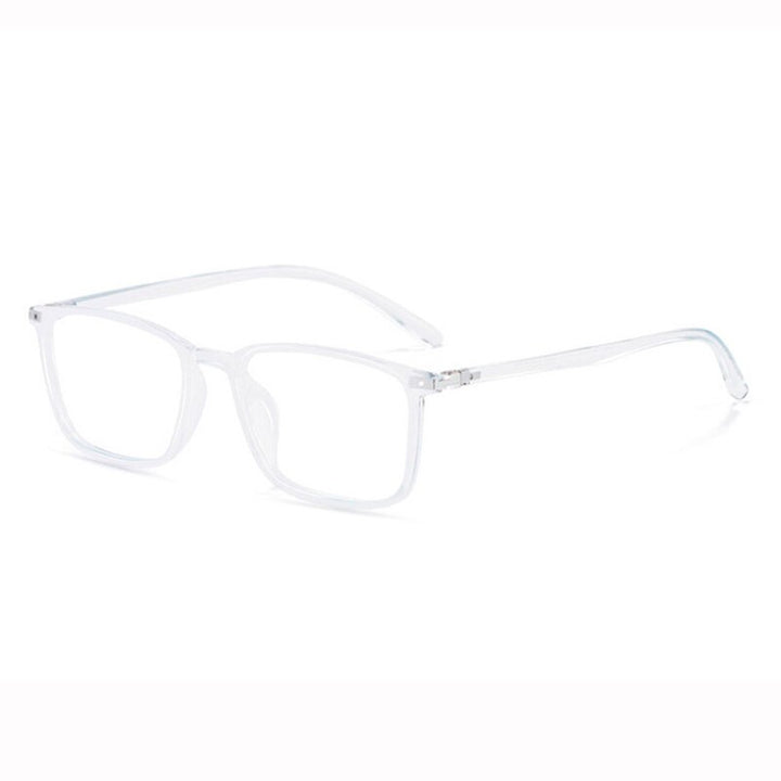 Hotony Unisex Full Rim Square TR 90 Resin Frame Eyeglasses 6633 Full Rim Hotony Transparent  