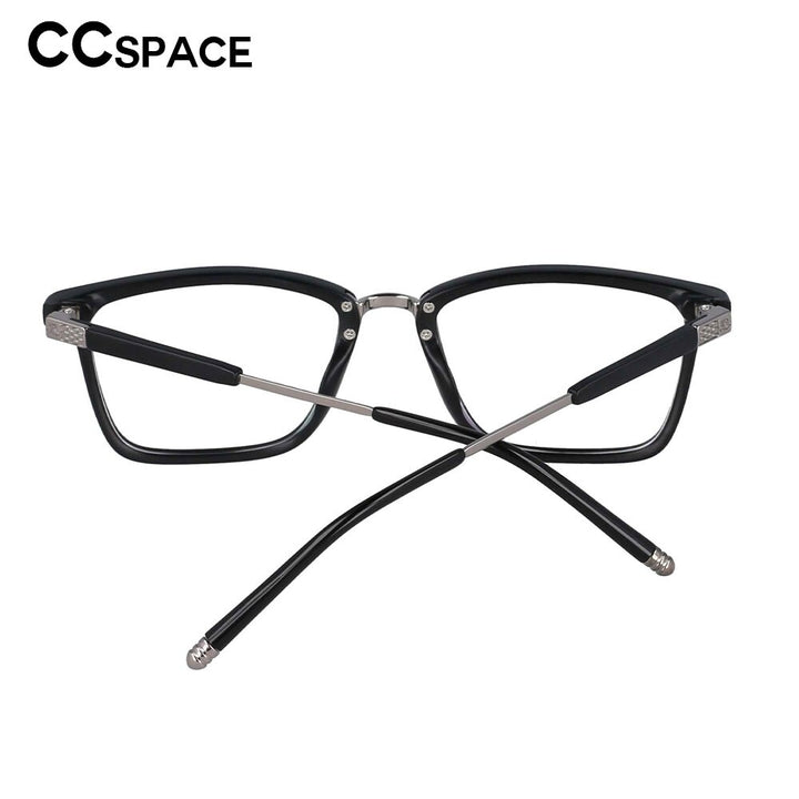 CCSpace Unisex Full Rim Square Resin Frame Eyeglasses 53204 Full Rim CCspace   