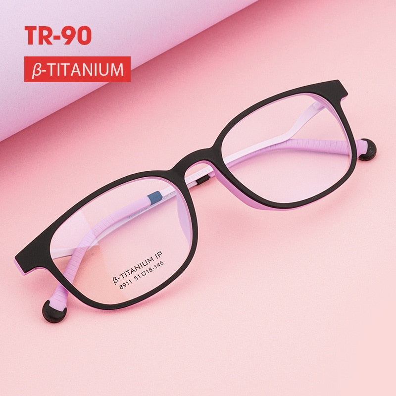 Yimaruili Women's Full Rim TR 90 Resin Frame β Titanium Temple Eyeglasses 8911 Full Rim Yimaruili Eyeglasses   