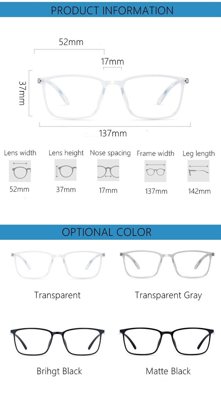 Yimaruili Unisex Full Rim TR 90 Resin Frame Eyeglasses 6633 Full Rim Yimaruili Eyeglasses   