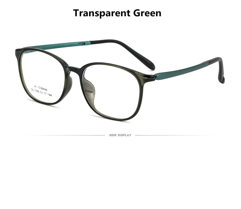 KatKani Unisex Full Rim Round Ultem β Steel Frame Eyeglasses 06ql1986 Full Rim KatKani Eyeglasses   