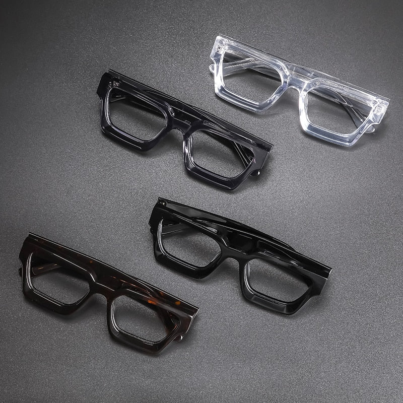 Gatenac Unisex Full Rim Square Acetate Frame Eyeglasses Gxyj724 Full Rim Gatenac   