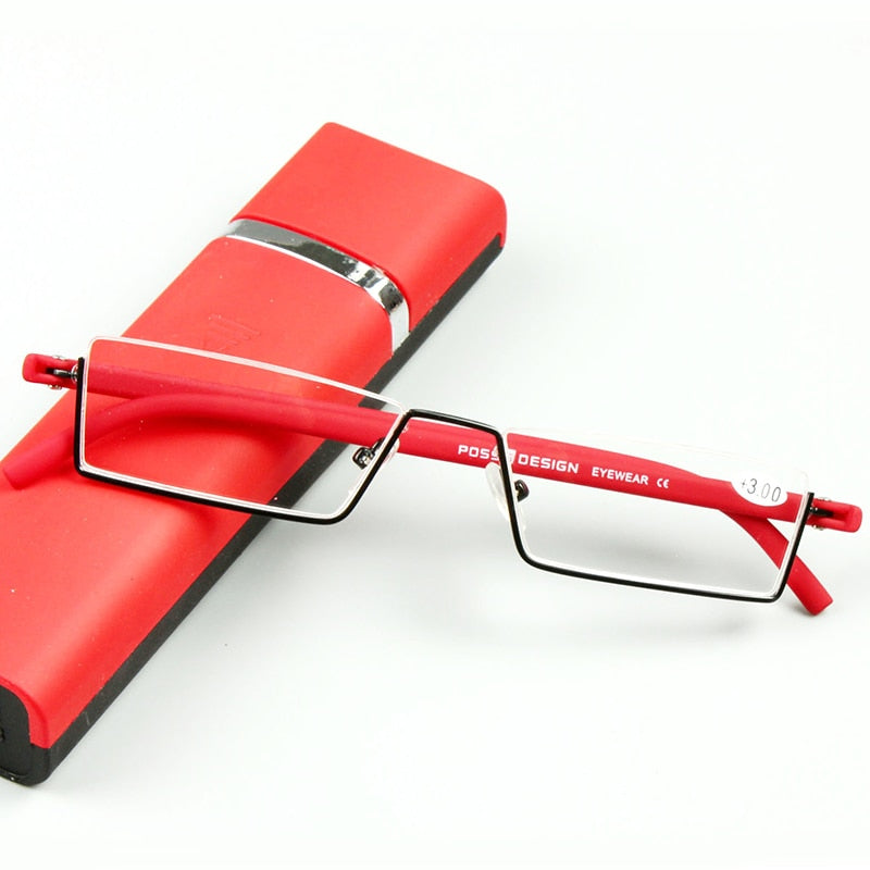 Unisex Half Rim Alloy Frame Reading Glasses Fy001 Reading Glasses Bclear   