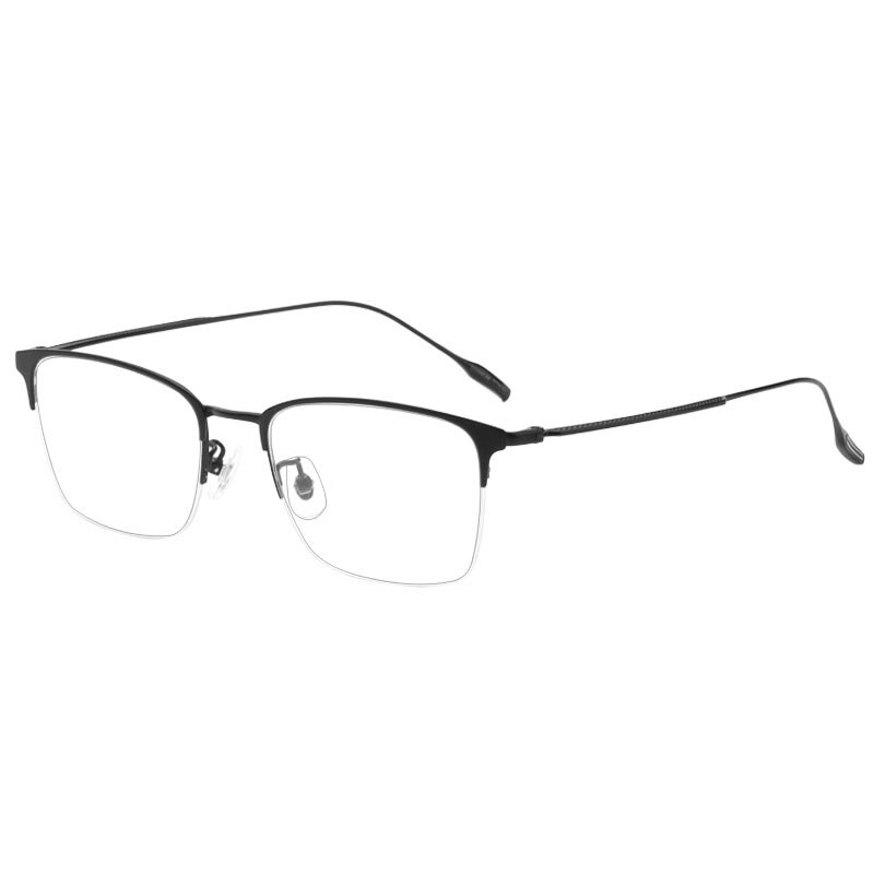 KatKani Men's Semi Rim Titanium Square Frame Eyeglasses 8085W Semi Rim KatKani Eyeglasses   