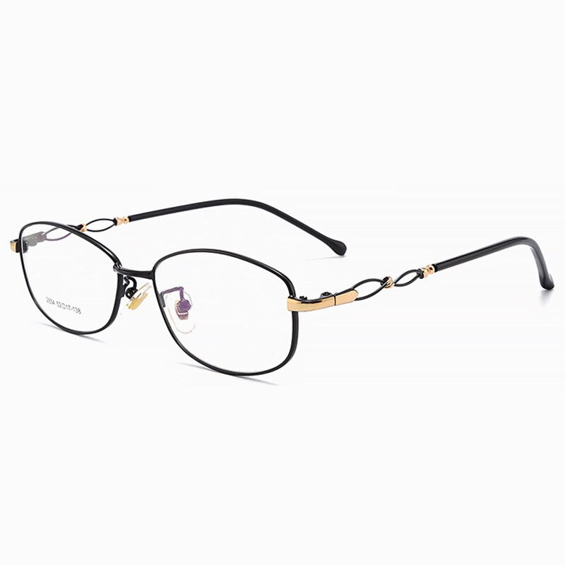 Hotony Women's Full Rim Rectangle Alloy Frame Spring Hinge Eyeglasses 2854 Full Rim Hotony   