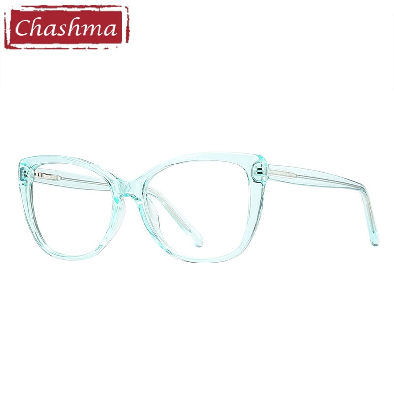 Women's Eyeglasses Cat Eye Acetate Frame 2005 Frame Chashma Transparent Green  