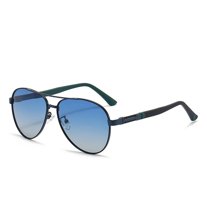KatKani Men's Full Rim Alloy Aviator Frame Polarized Sunglasses Y2956 Sunglasses KatKani Sunglasses Blue Other 