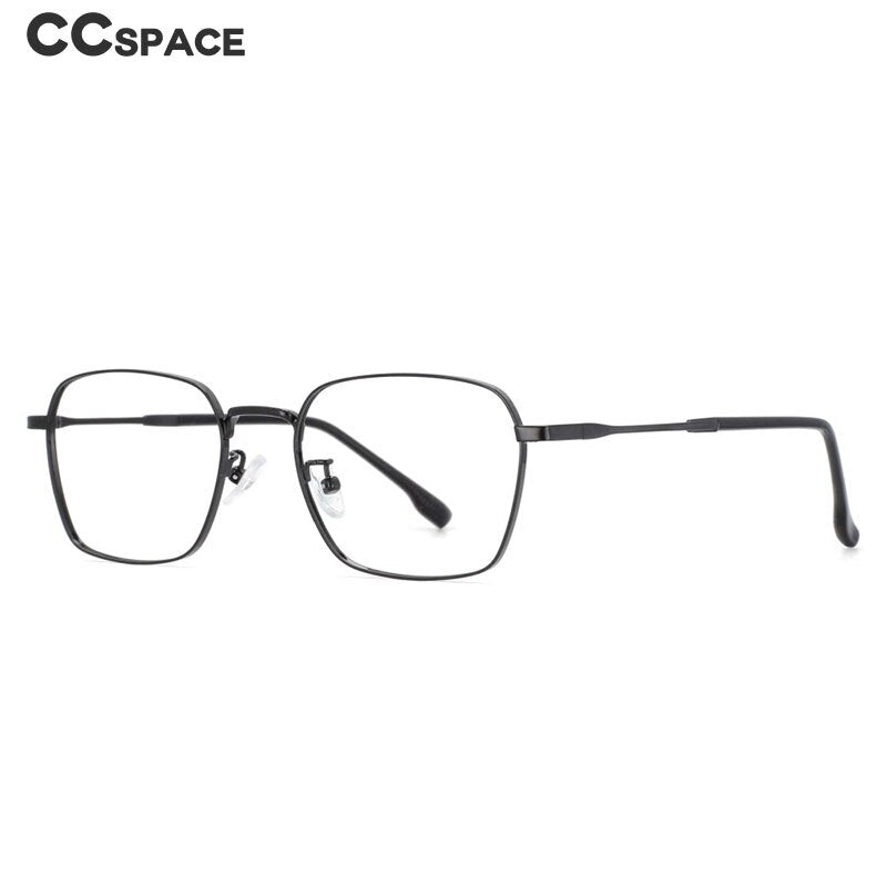 CCspace Unisex Full Rim Square Stainless Steel Frame Eyeglasses 53836 Full Rim CCspace   