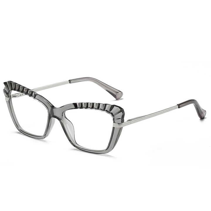Women's Eyeglasses Acrylic Tr90 Cp Transparent Cat Eye Frame 2046 Frame Gmei Optical C5  