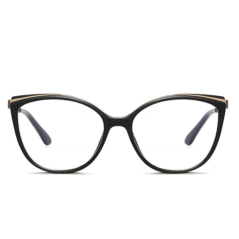 Hotochki Women's Full Rim Cat Eye Alloy Acetate Frame Eyeglasses 2052 Full Rim Hotochki   
