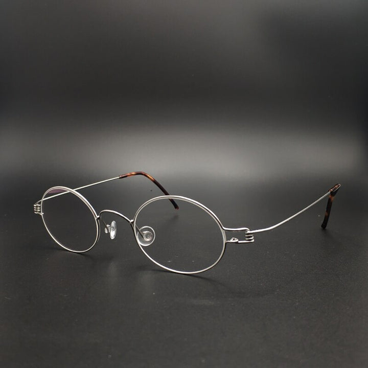 Unisex Stainless Steel Handcrafted Screwless Frame Eyeglasses Customizable Lenses Frame Yujo   