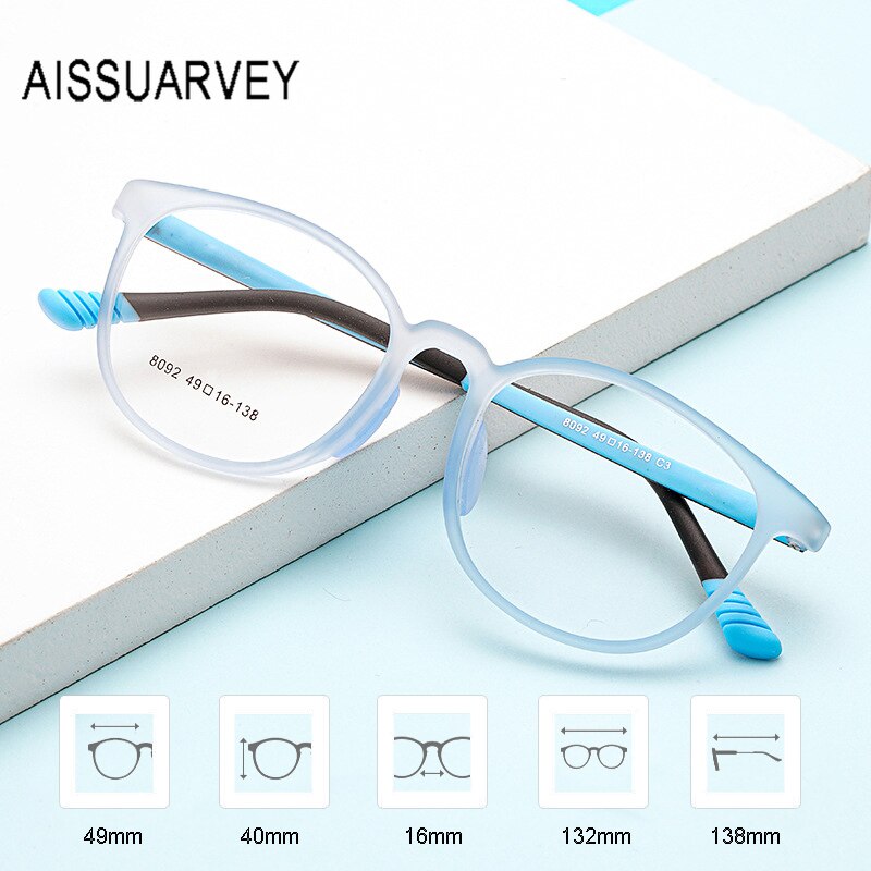 Aissuarvey Children's Tr90 Small Round Full Rim Frame Unisex Eyeglasses 8092 Full Rim Aissuarvey Eyeglasses   