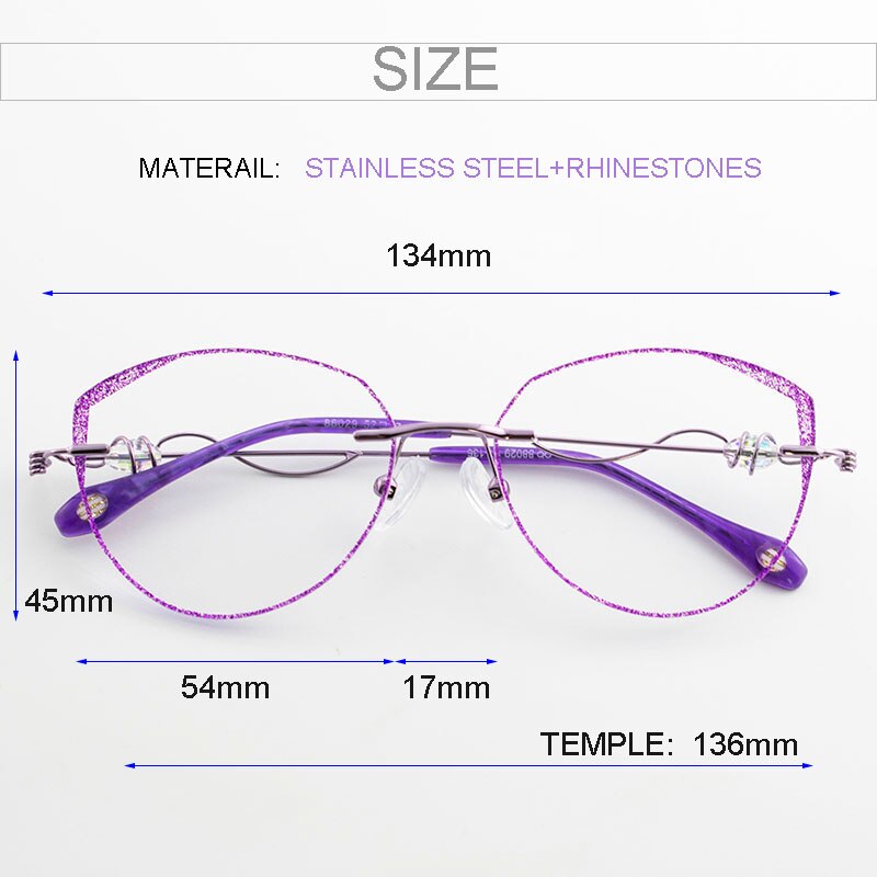Aissuarvey  Round Rimless Frame Customizable Lens Women's Eyeglasses Rimless Aissuarvey Eyeglasses   