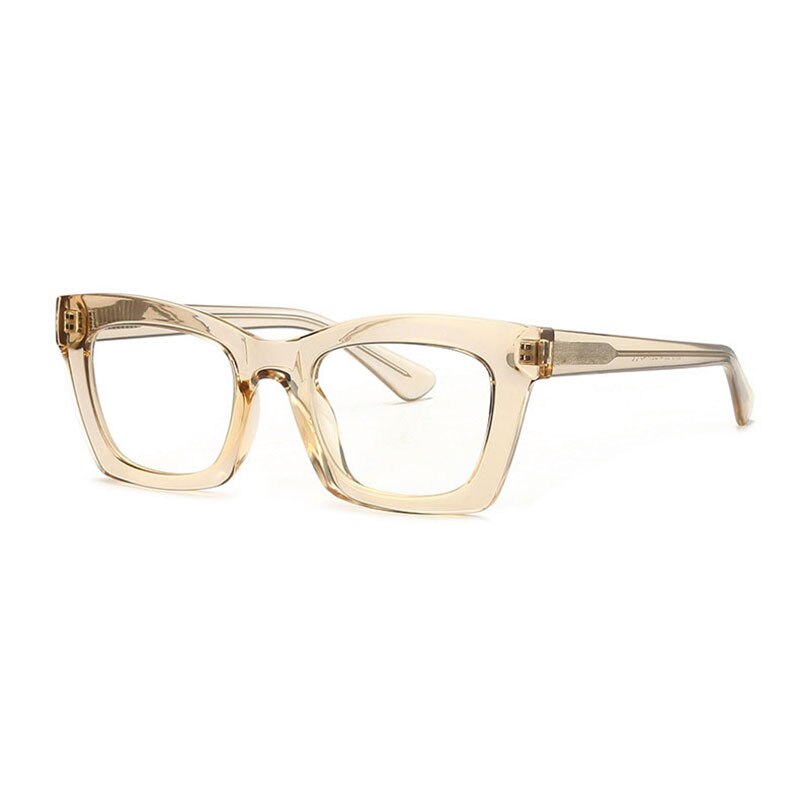 Hotony Women's Full Rim Cat Eye Square TR 90 Frame Eyeglasses 2016 Full Rim Hotony Brown  