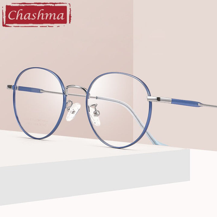 Chashma Ottica Unisex Full Rim Oval Stainless Steel Eyeglasses A017 Full Rim Chashma Ottica   