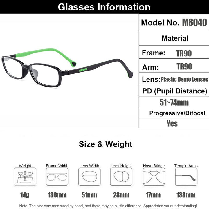 Women's Eyeglasses Ultralight Flexible Tr90 Small Face M8040 Frame Gmei Optical   