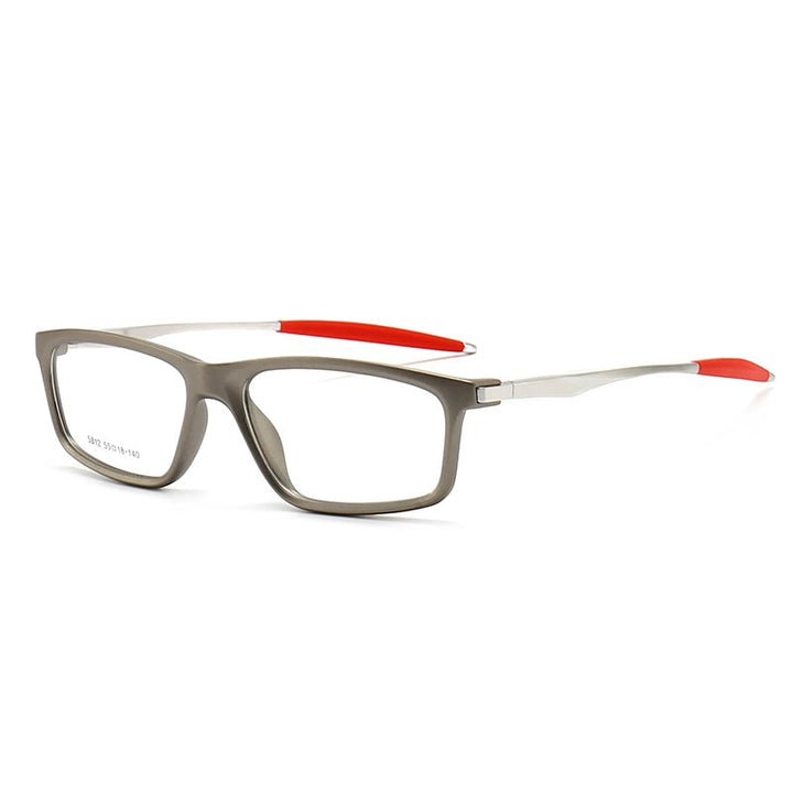 Hotochki Unisex Full Rim PC Plastic Resin Frame Eyeglasses 5812 Full Rim Hotochki Gray Red  