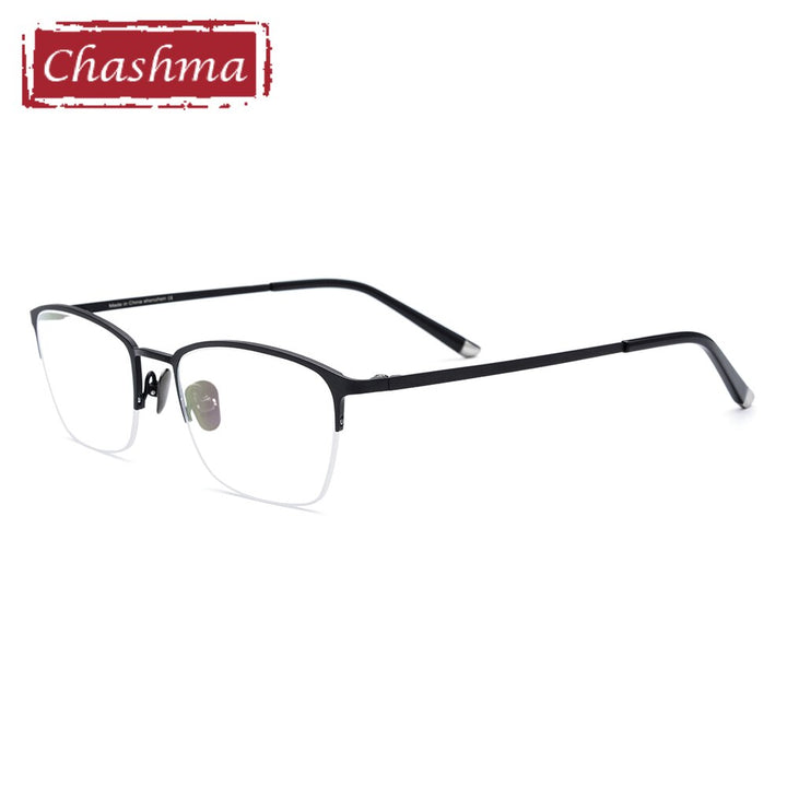 Men's Eyeglasses Pure Titanium 18502 Frame Chashma black  