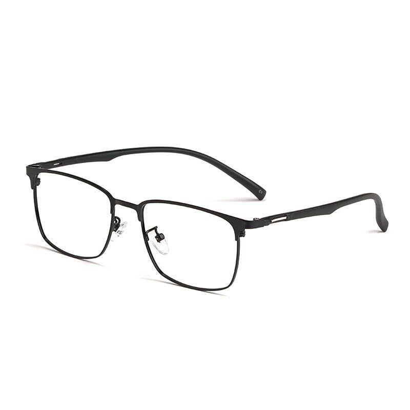 Yimaruili Men's Full Rim Alloy Frame Eyeglasses 89027 Full Rim Yimaruili Eyeglasses Brihgt Black  