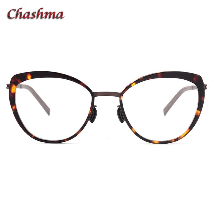 Chashma Ochki Women's Full Rim Square Cat Eye Acetate Alloy Eyeglasses 8908 Full Rim Chashma Ochki   