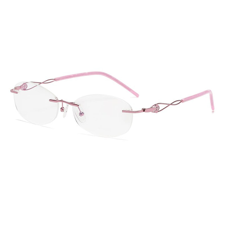 Zirosat 2378 Women's Eyeglasses Rimless Gold Glasses Rimless Zirosat pink  
