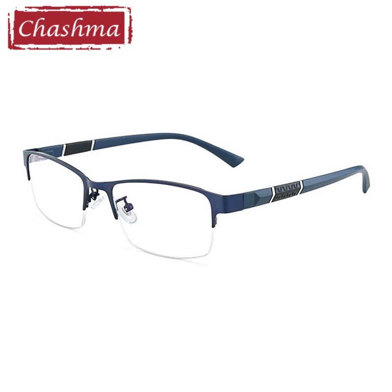 Chashma Ottica Men's Semi Rim Stainless Steel Eyeglasses 961 Semi Rim Chashma Ottica Blue  