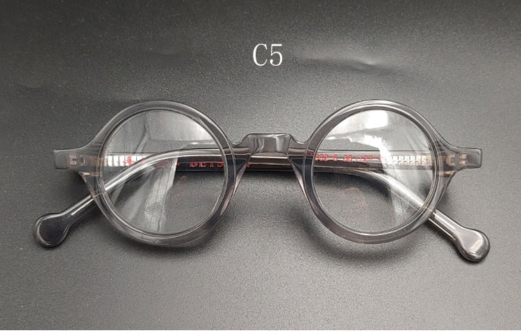 Unisex Retro Round Reading Glasses Acetate Frame Reading Glasses Yujo China 0 C5