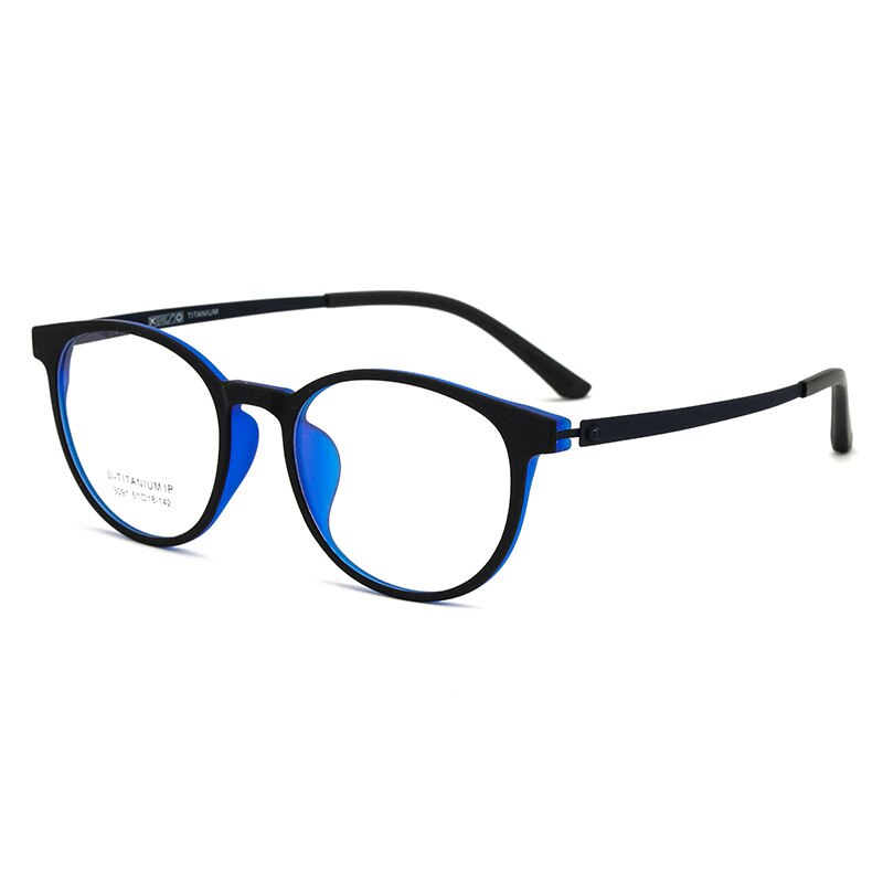 KatKani Unisex Full Rim Round β Titanium Alloy Frame Eyeglasses 023091 Full Rim KatKani Eyeglasses   