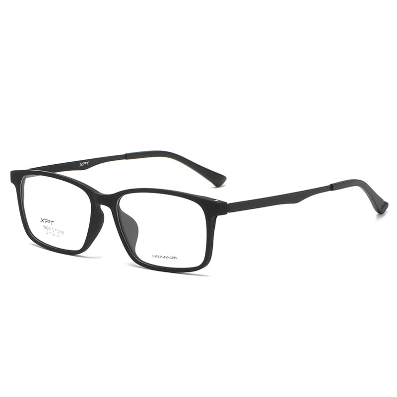 Reven Jate Unisex Eyeglasses 9829 Ultralight Pure Titanium Square Big Frame Frame Reven Jate black  