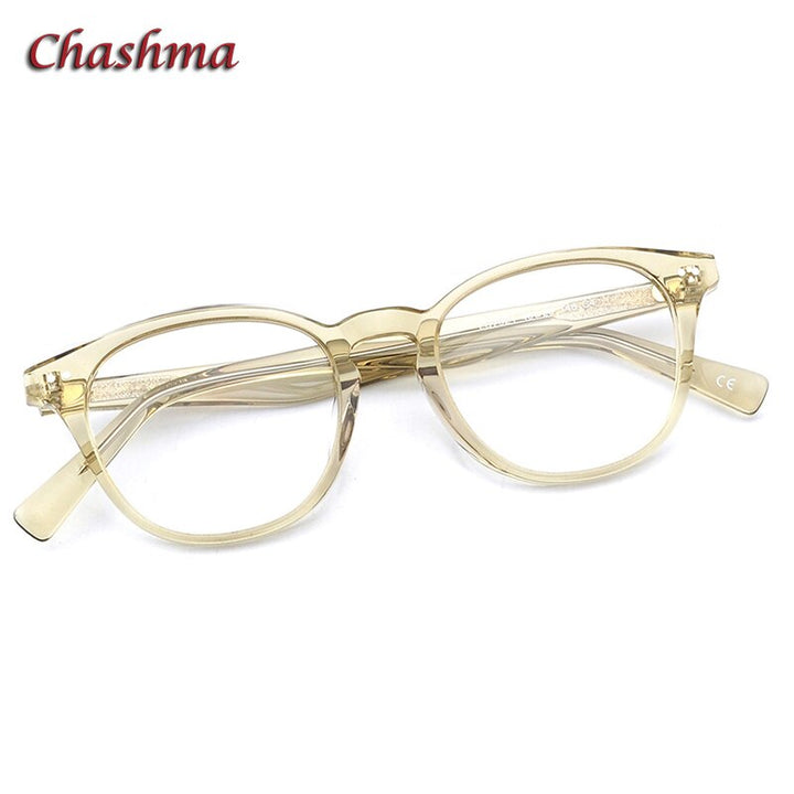 Chashma Ottica Unisex Full Rim Round Square Acetate Eyeglasses 7921 Full Rim Chashma Ottica C4  