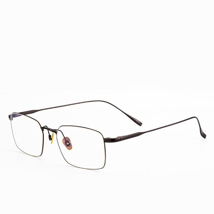 Yimaruili Men's Full Rim Titanium Alloy Frame Eyeglasses SC10T Full Rim Yimaruili Eyeglasses BLACK  