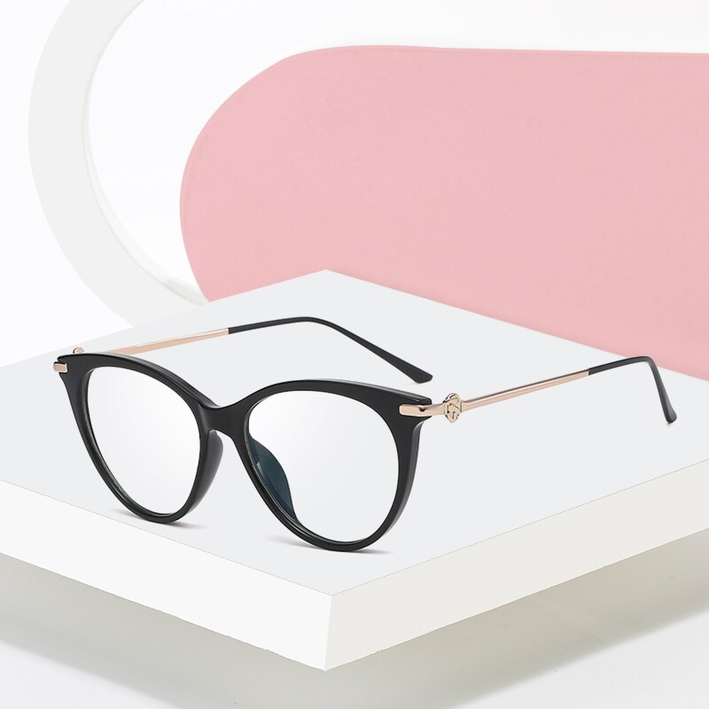 Hotony Women's Full Rim Cat Eye TR 90 Resin Frame Eyeglasses Tr2335 Full Rim Hotony   
