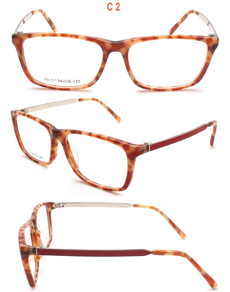 Reven Jate K9137 Acetate Full Rim Flexible Eyeglasses Frame For Men And Women Eyewear Frame Spectacles Full Rim Reven Jate   