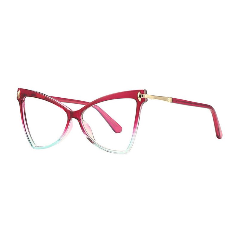 Hotony Women's Full Rim Cat Eye TR 90 Frame Eyeglasses 2077 Full Rim Hotony Purple  