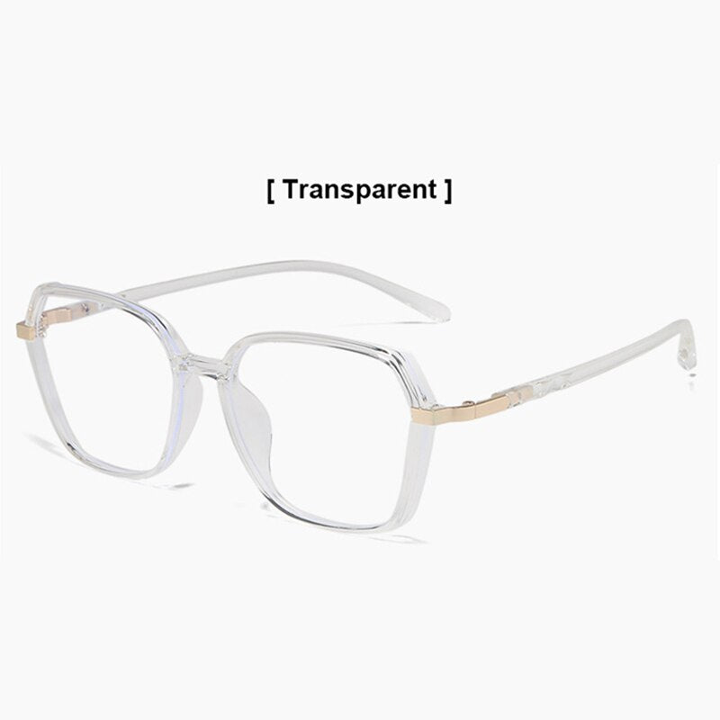 Hotony Women's Full Rim Geometric Acetate Frame Eyeglasses 1530 Full Rim Hotony Transparent  
