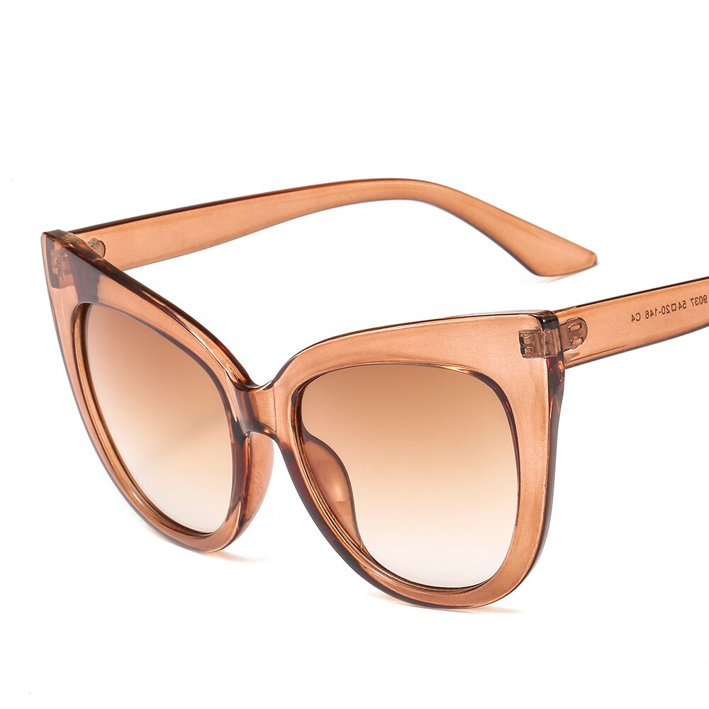 CCspace Women's Full Rim Oversized Square Cat Eye Eyeglasses 46631 Full Rim CCspace C4Tea  