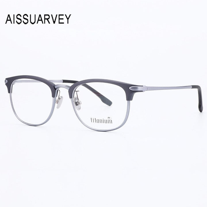 Aissuarvey Ultem Metal Round Full Rim Frame Unisex Eyeglasses Acetate Temples 9006 Full Rim Aissuarvey Eyeglasses C2 CN 