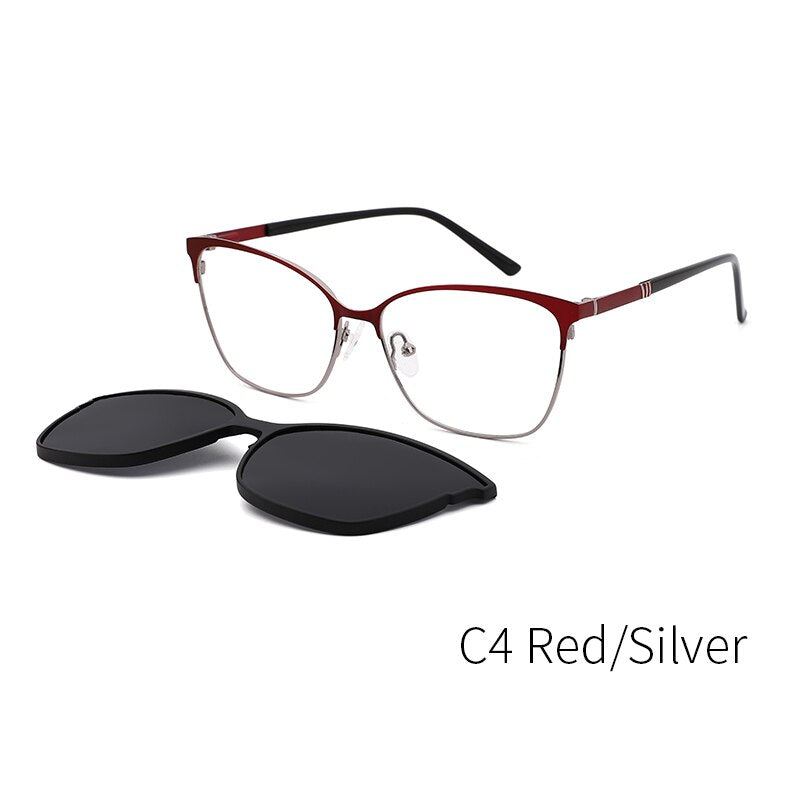 Men's Glasses Clip On Sunglasses Polarized 2 In 1 Magnet Dp33108 Clip On Sunglasses Kansept DP33108C4  