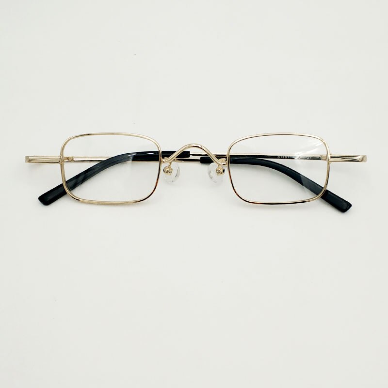 Unisex Retro Square Eyeglasses Small Full Rim Alloy Frame 811011 Full Rim Yujo   