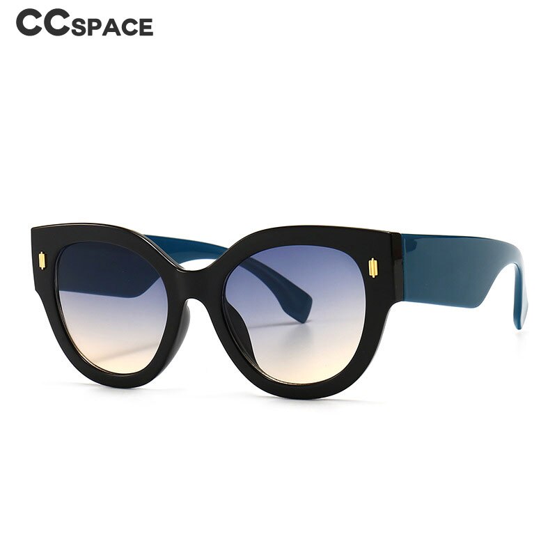 CCSpace Women's Full Rim Square Resin Wide Leg Frame Gradient Sunglasses 46678 Sunglasses CCspace Sunglasses   