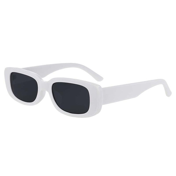 CCSpace Women's Full Rim Rectangle Resin Frame Sunglasses 53122 Sunglasses CCspace Sunglasses White 53122 