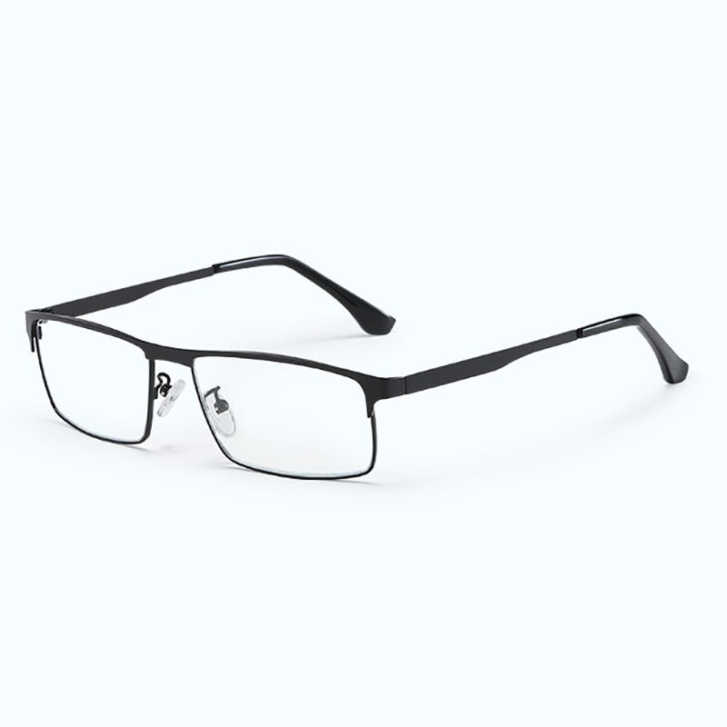 Hotony Unisex Full Rim Square Alloy Frame Anti Blue Light Reading Glasses 9013 Reading Glasses Hotony +100 black 