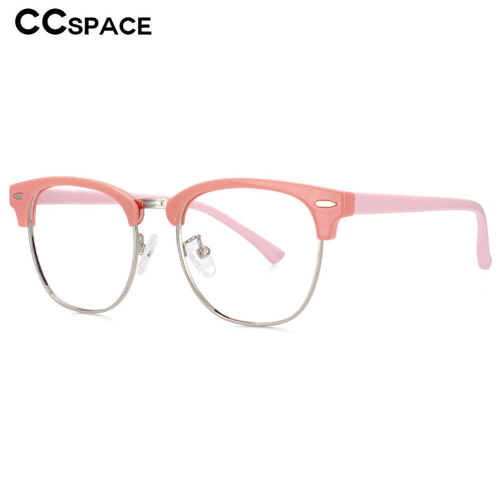 CCSpace Children's Unisex Full Rim Round Alloy Frame Eyeglasses 53743 Full Rim CCspace   