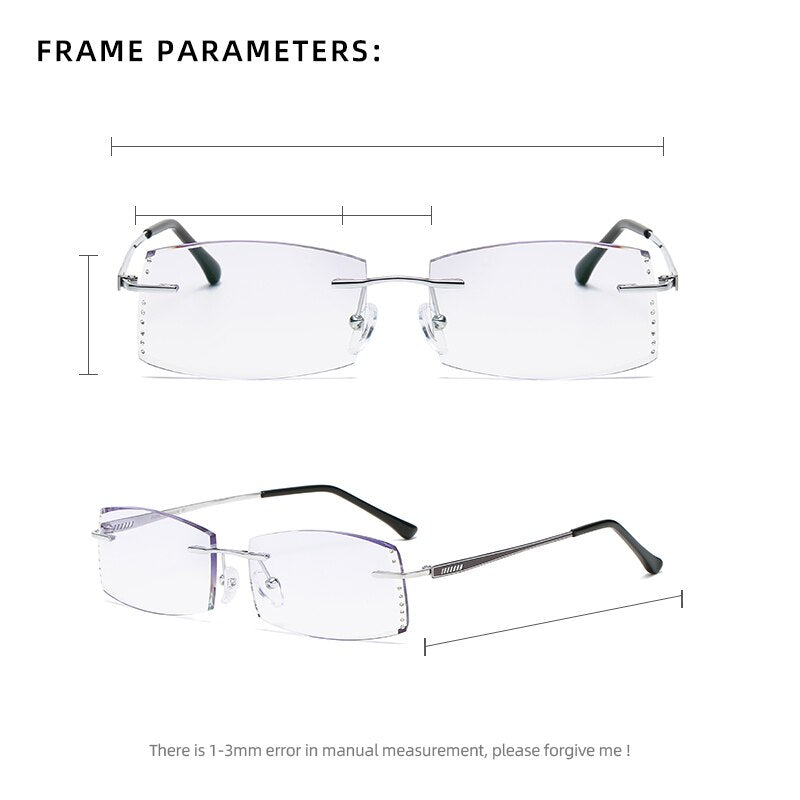Zirosat 6601 Titanium Rimless Eyeglasses – FuzWeb