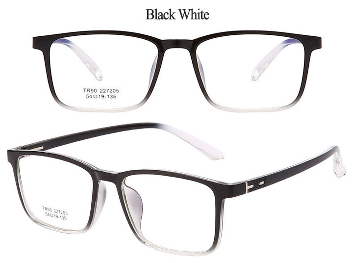 Hotony Unisex Full Rim TR 90 Resin Rectangle Frame Eyeglasses 227 Full Rim Hotony   